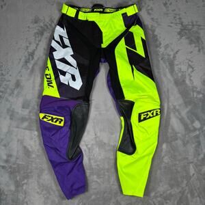 FXR Clutch Podium MX Pants Men’s 30 Neon/ Purple/Black – MX Gear